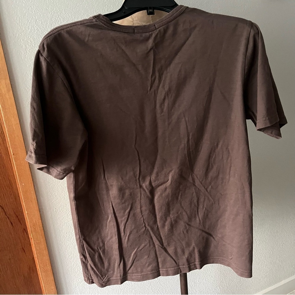ORIGINAL FAKE sz 3 US sz M BROWN Eyes Tee Tshirt Medicom Toy KAWS - Picture 3 of 11